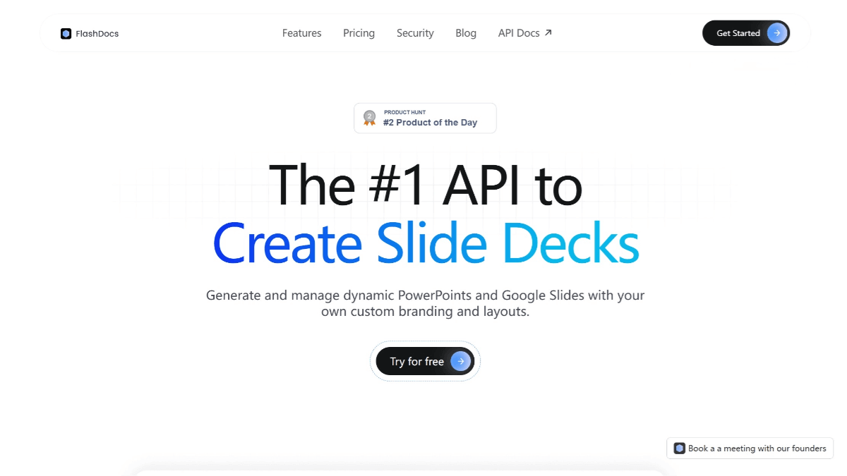 FlashDocs – An AI-powered presentation generation tool that creates content based on dynamic data
