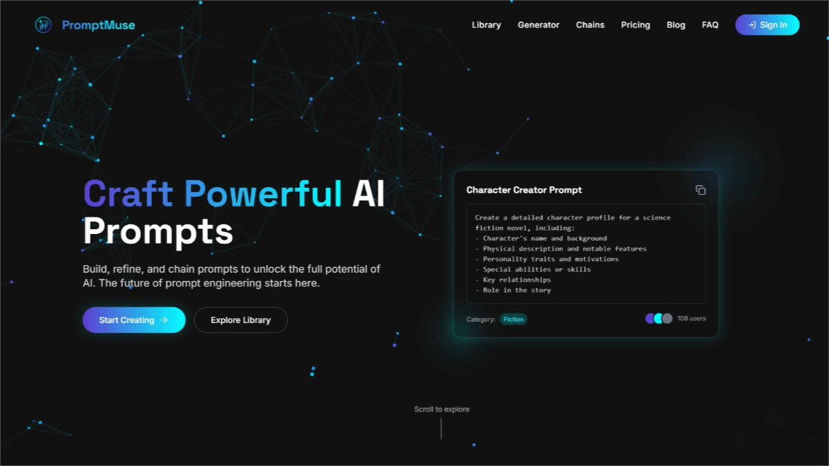 PromptMuse – Your All-in-One AI Prompt Generation and Optimization Platform