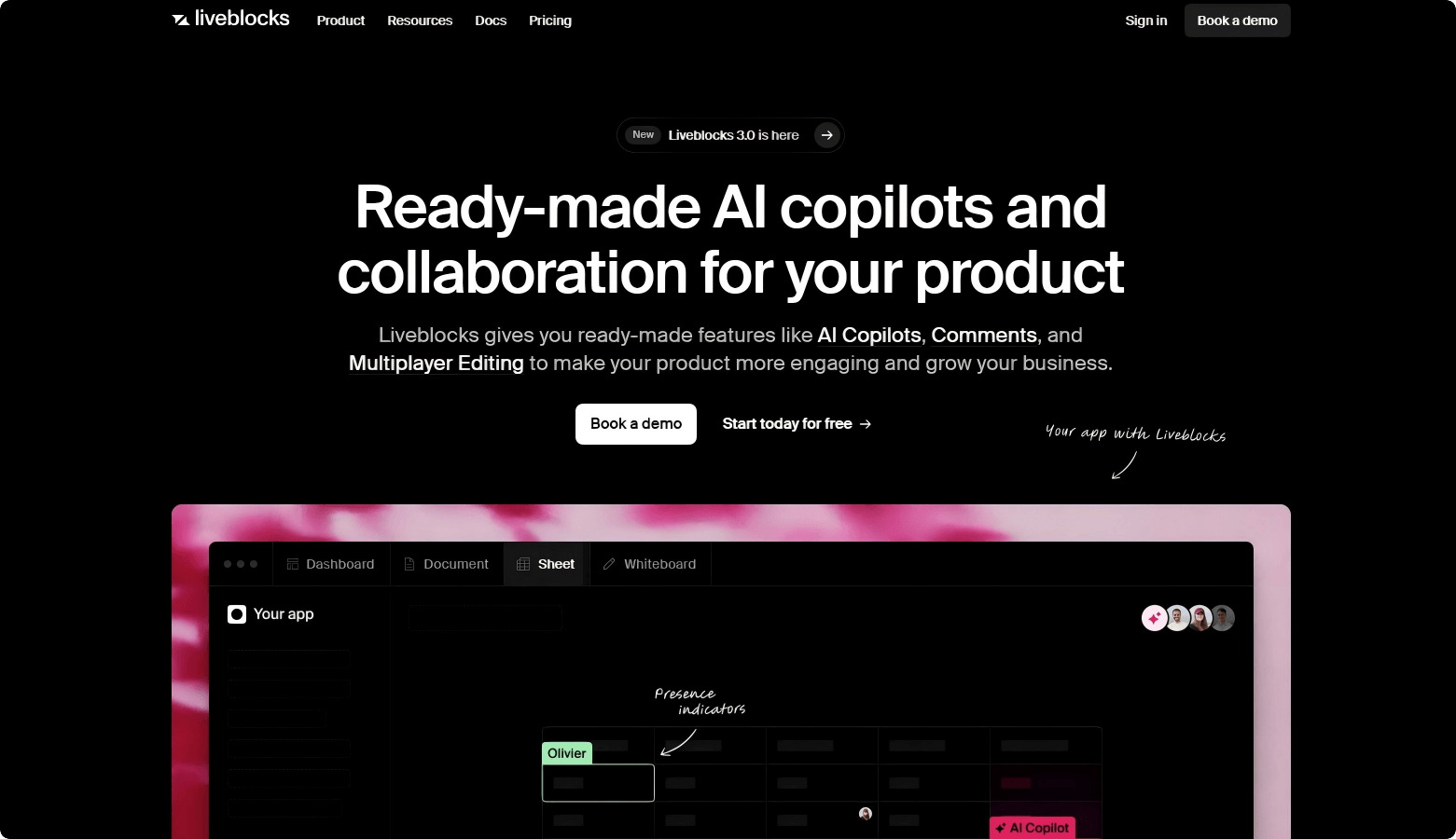 Liveblocks:Ready-made AI copilots and collaboration for your product
