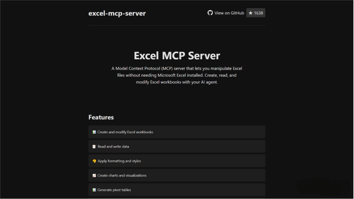 Excel MCP Server – An Excel Processing Tool Based on MCP