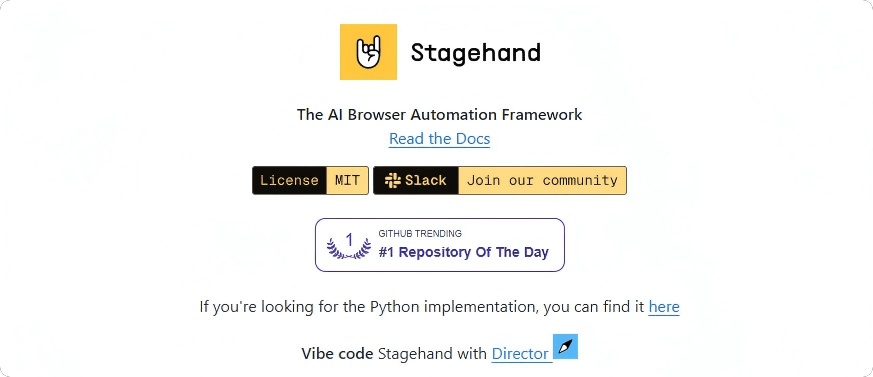 Stagehand: The AI Director for Your Browser