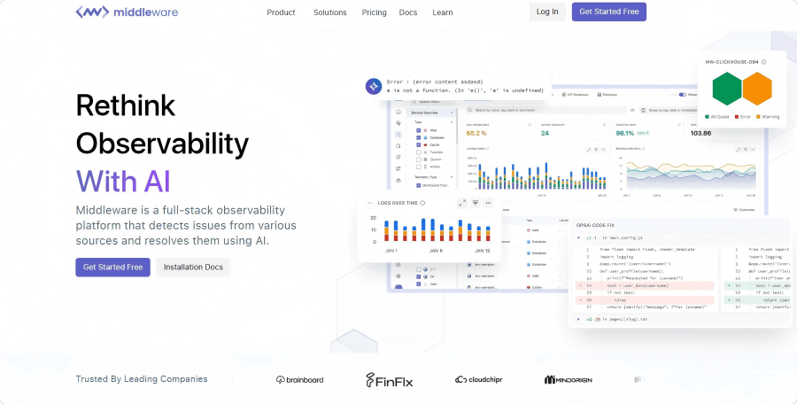Middleware: Full-Stack Cloud-Native Observability Platform Empowering DevOps