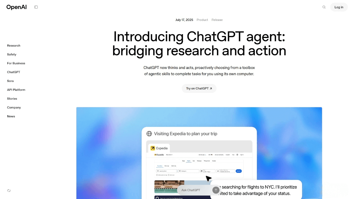ChatGPT Agent – A General-Purpose AI Agent Launched by OpenAI