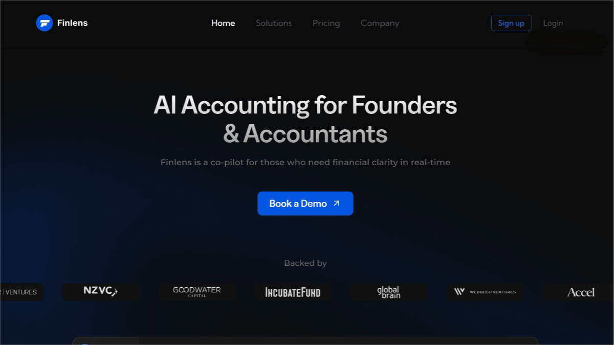 Finlens – An AI-powered financial management platform for real-time cash flow and spending trend analysis