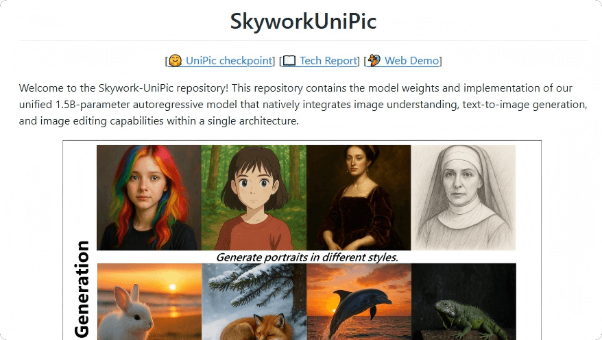 Skywork UniPic – a multimodal unified pre-training model open-sourced by Kunlun Wanwei
