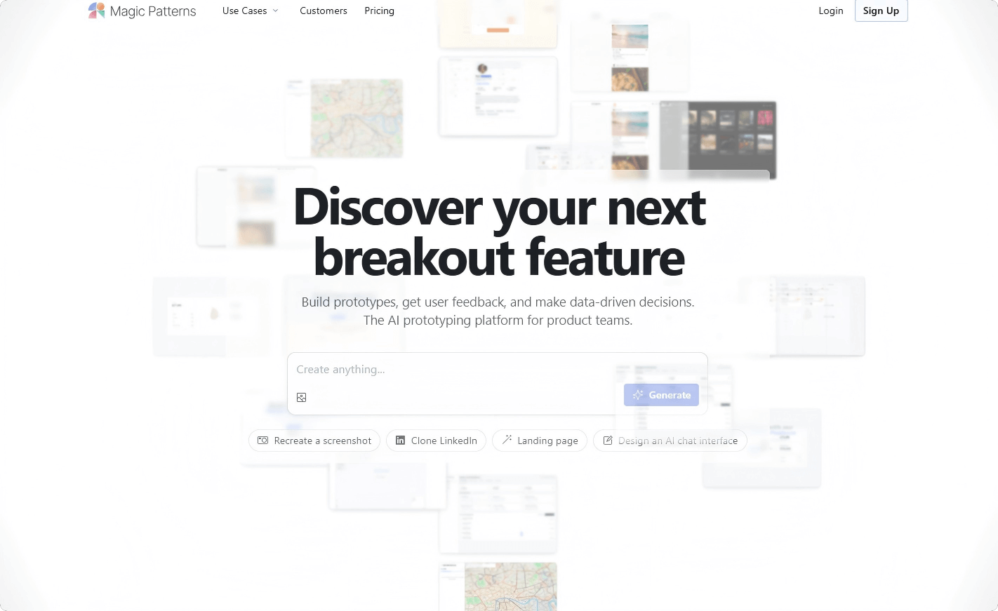 Magic Patterns – AI Prototyping Platform for One-Click, Style-Consistent UI Generation