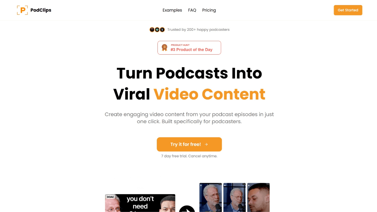 PodClips – AI Video Editing Tool that Automatically Converts Podcast Content into Short Videos