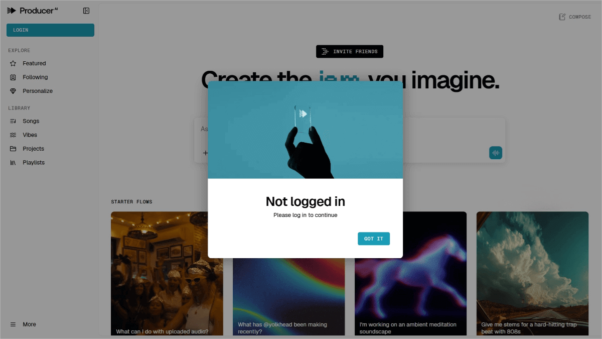 Producer.ai – An AI-powered music creation platform that generates music from natural language prompts
