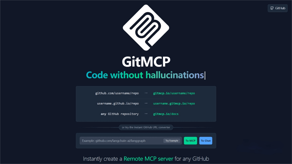 GitMCP – An open-source MCP server that transforms GitHub repositories into real-time documentation hubs