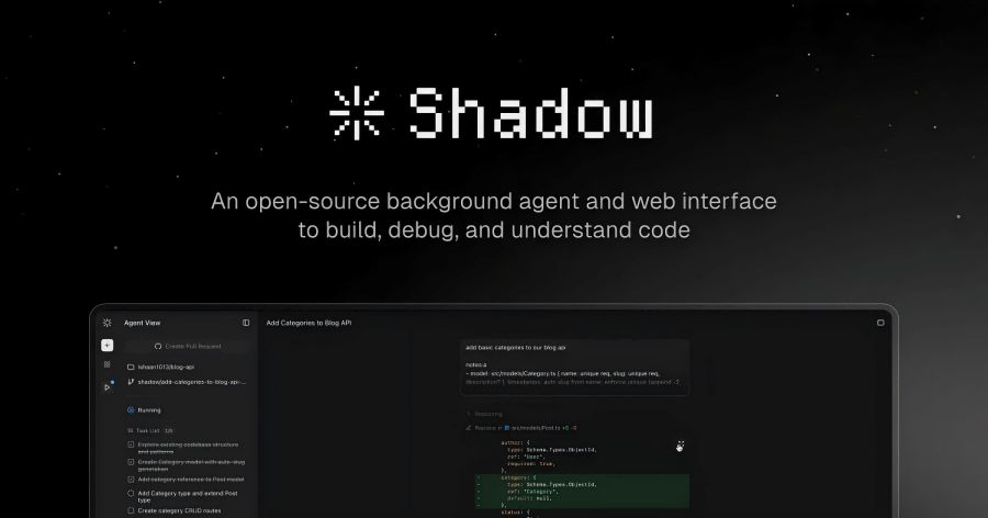 Shadow – Open-Source AI Programming Agent with Real-Time Task Status Updates