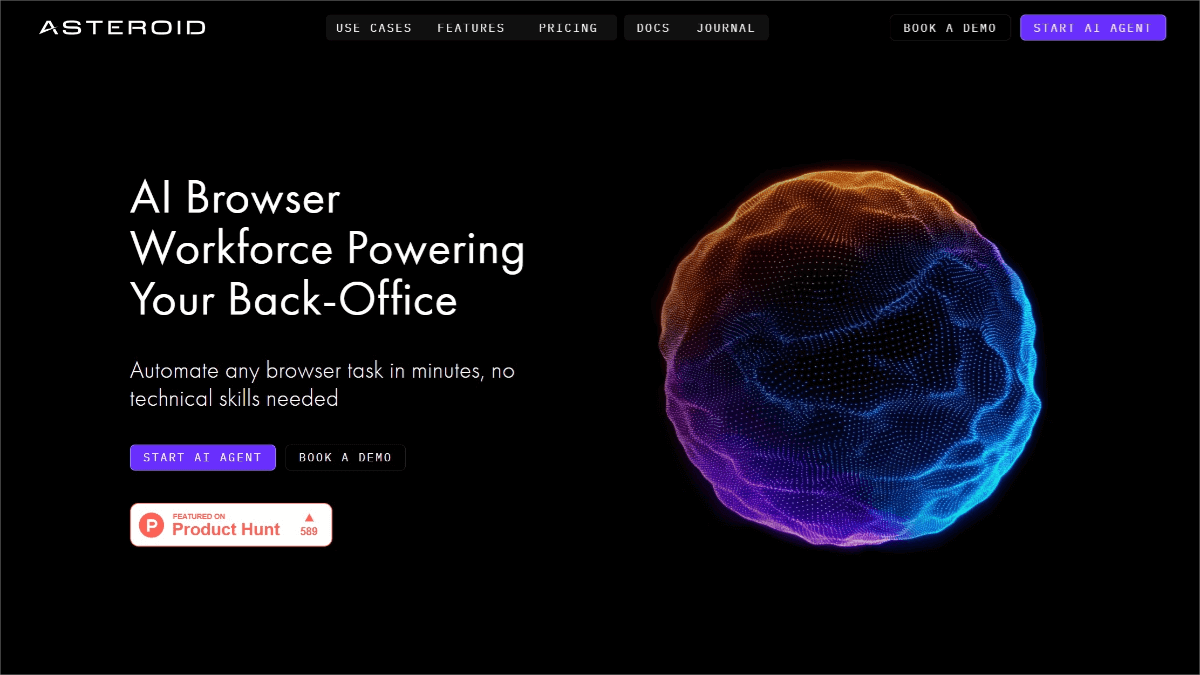 Asteroid AI – AI Browser Agent Platform Focused on Enterprise Automation
