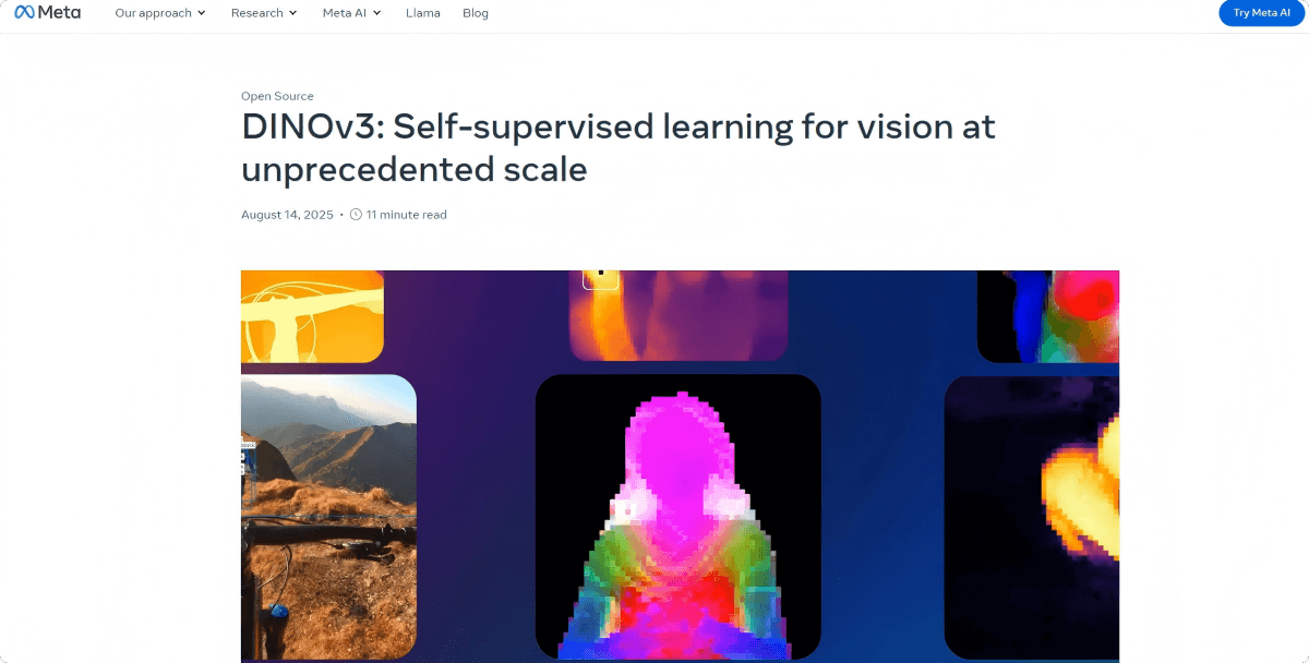 DINOv3 – Meta’s Open-Source General-Purpose Vision Foundation Model