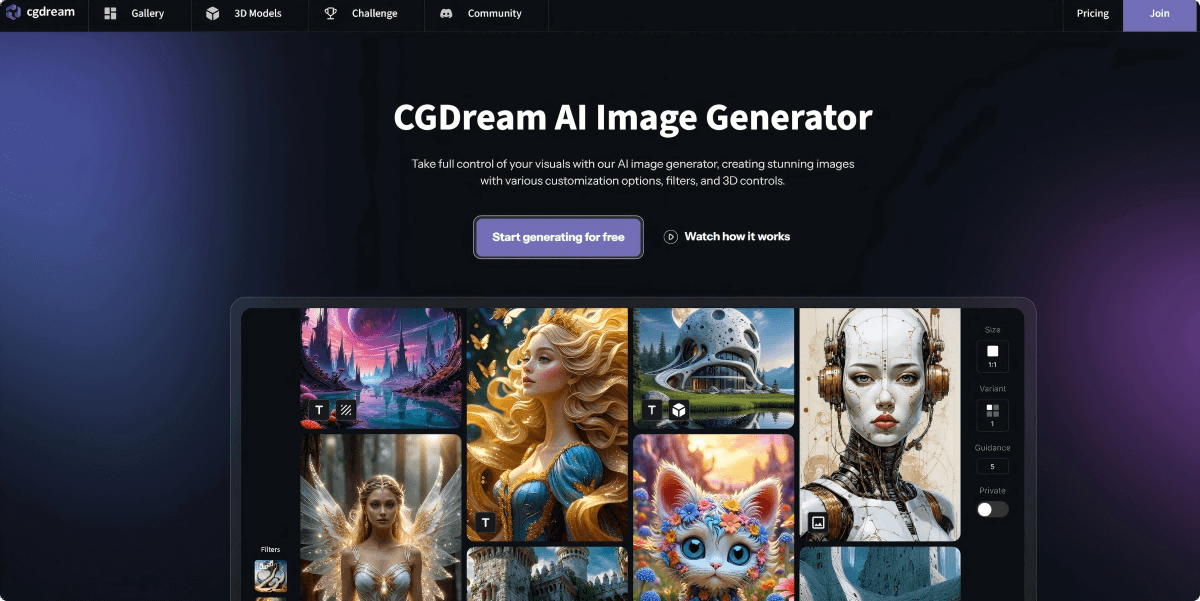 CGDream – An AI Image Generation Platform for Creating Exceptional Visuals through Hybrid Combinations