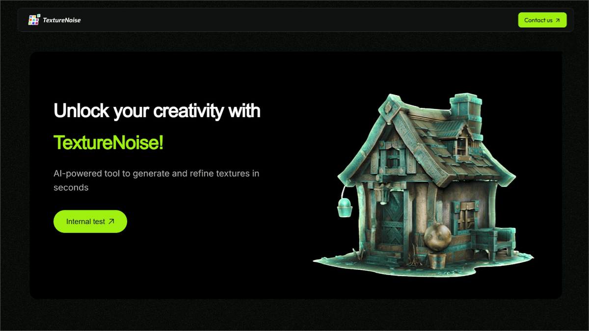 TextureNoise – An online AI tool for 3D texture generation and editing, supporting localized refinement