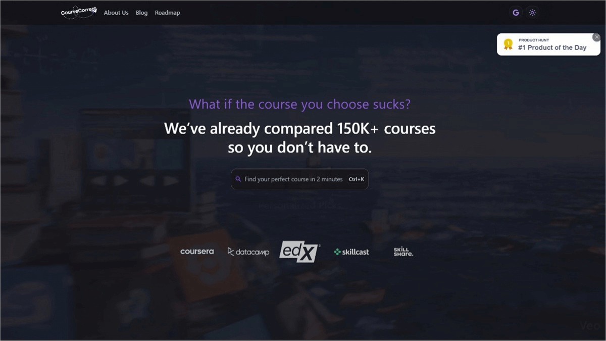 CourseCorrect – An AI Learning Platform That Automatically Curates High-Quality Courses by Topic