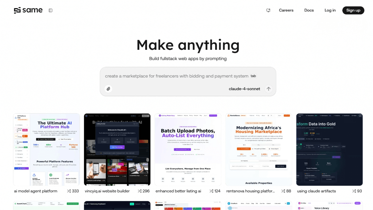 Same.New – AI Full-Stack Web Application Development Platform with Website UI Cloning Support