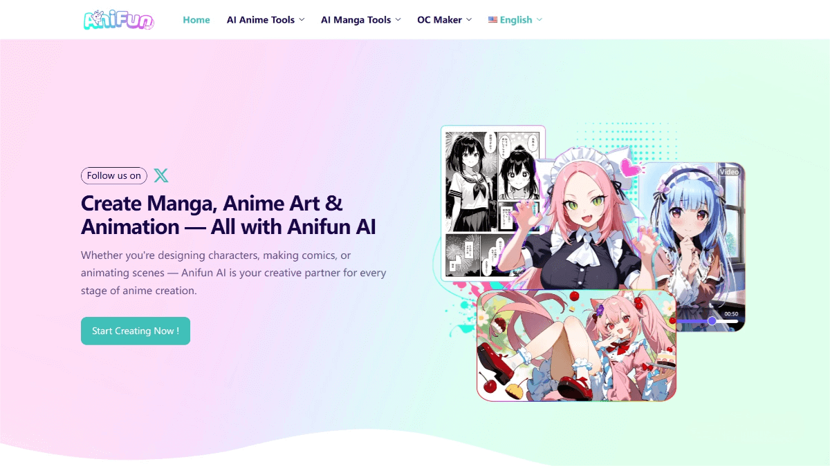 AniFun AI – All-in-one AI platform for anime and manga creation