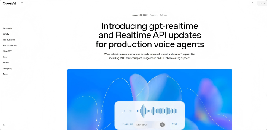 gpt-realtime – OpenAI’s newly released speech model