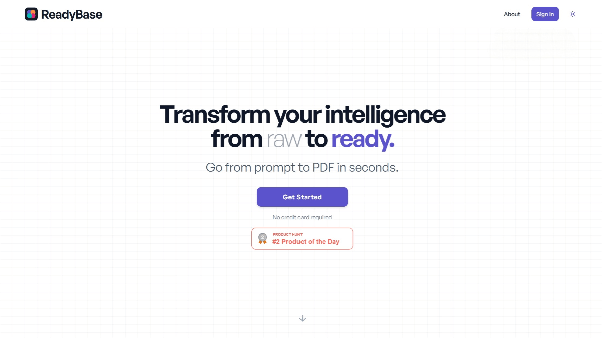 ReadyBase – An AI-powered PDF generation platform that automatically layouts and creates personalized documents