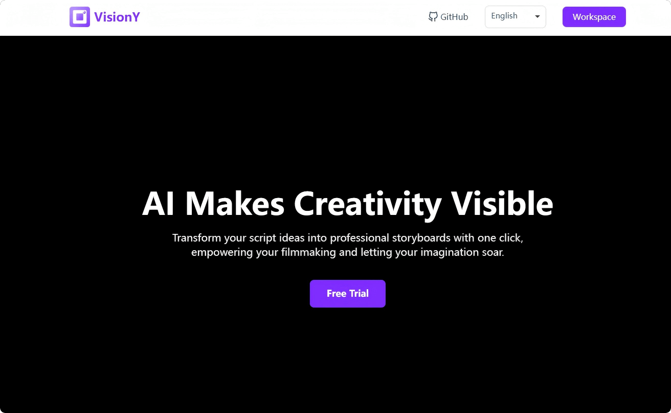 VisionY – AI Storyboard Generation Platform, Automatically Identifies Scenes, Characters, and Dialogue