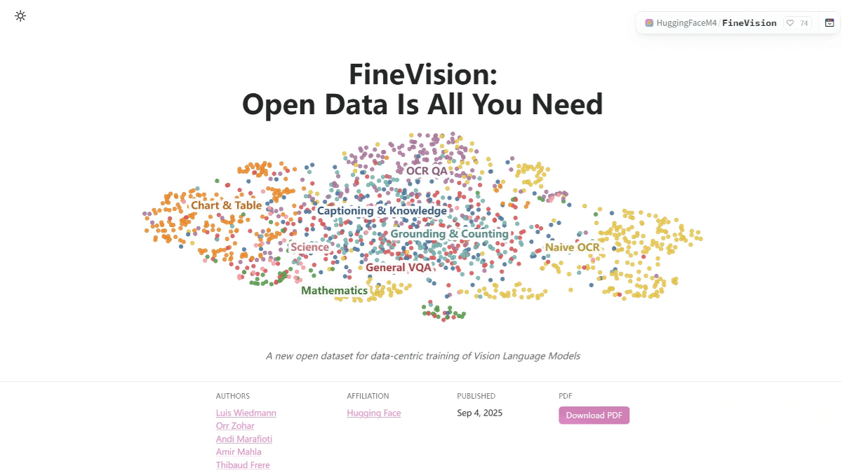 FineVision – A Hugging Face open-source vision-language dataset