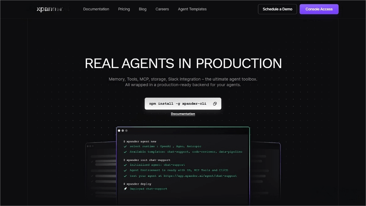 xpander.ai – a full-stack AI Agent development platform offering one-stop solutions