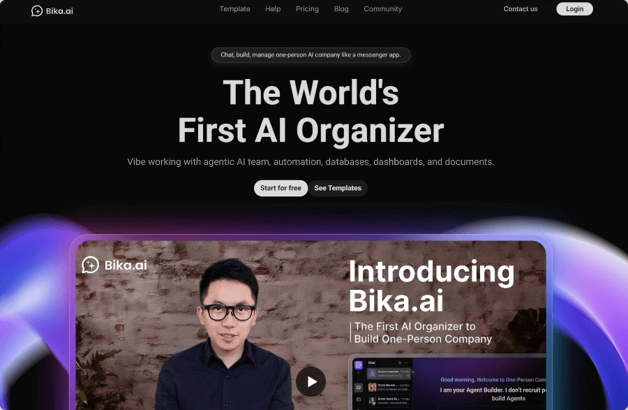 Bika.ai – AI Organization Management Platform with Multi-Agent Automated Scheduling