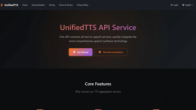UnifiedTTS – One-Stop Text-to-Speech (TTS) API Service Platform