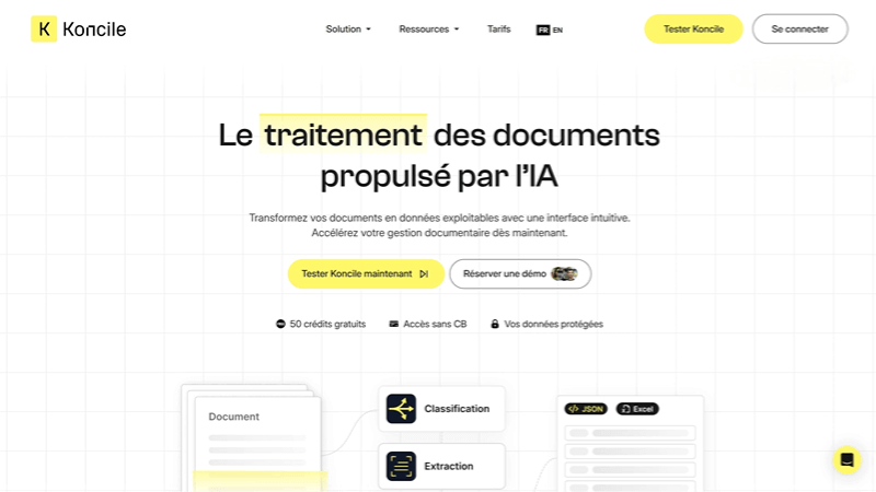 Koncile – An AI-powered document extraction tool that converts documents into structured data