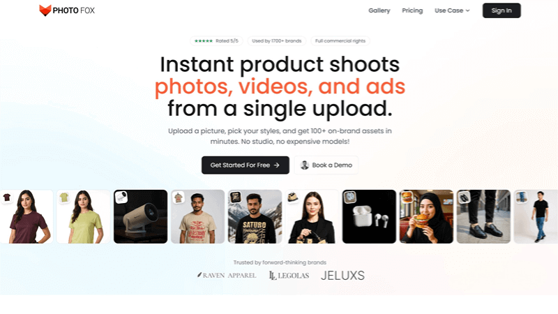 PhotoFox AI – An AI-powered image and video generation tool with support for brand-customized models
