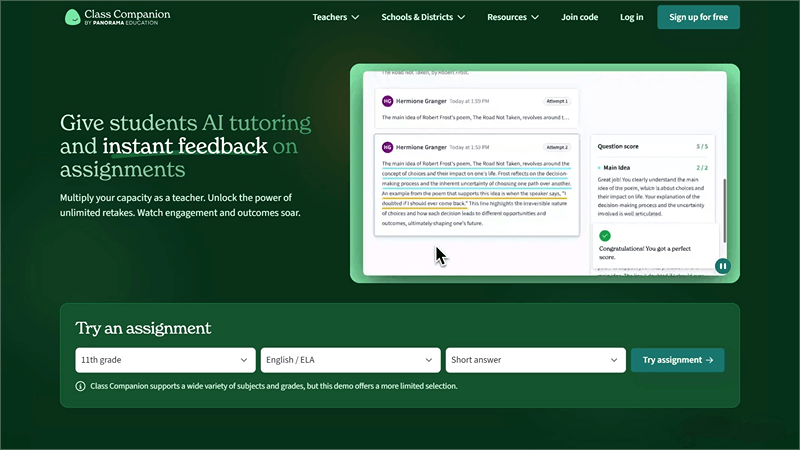Class Companion – AI Teaching Platform with Homework Generation and Management