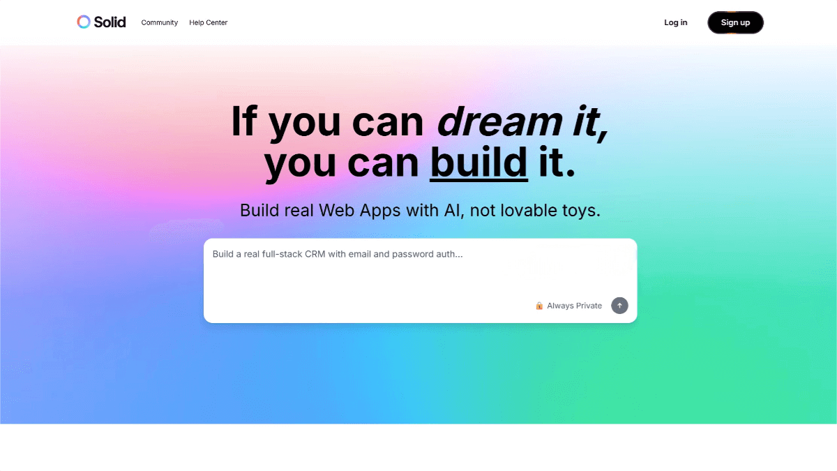 Solid – An AI Full-Stack Web Application Development Tool for Building Truly Production-Ready Apps