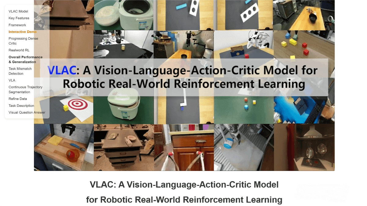 VLAC – An Embodied Reward Large Model Open-Sourced by Shanghai AI Laboratory