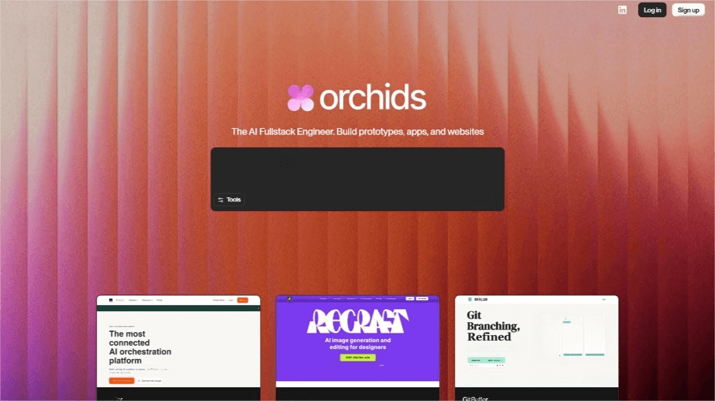 Orchids – An AI Full-Stack Development Tool for Generating Complete Applications and Websites