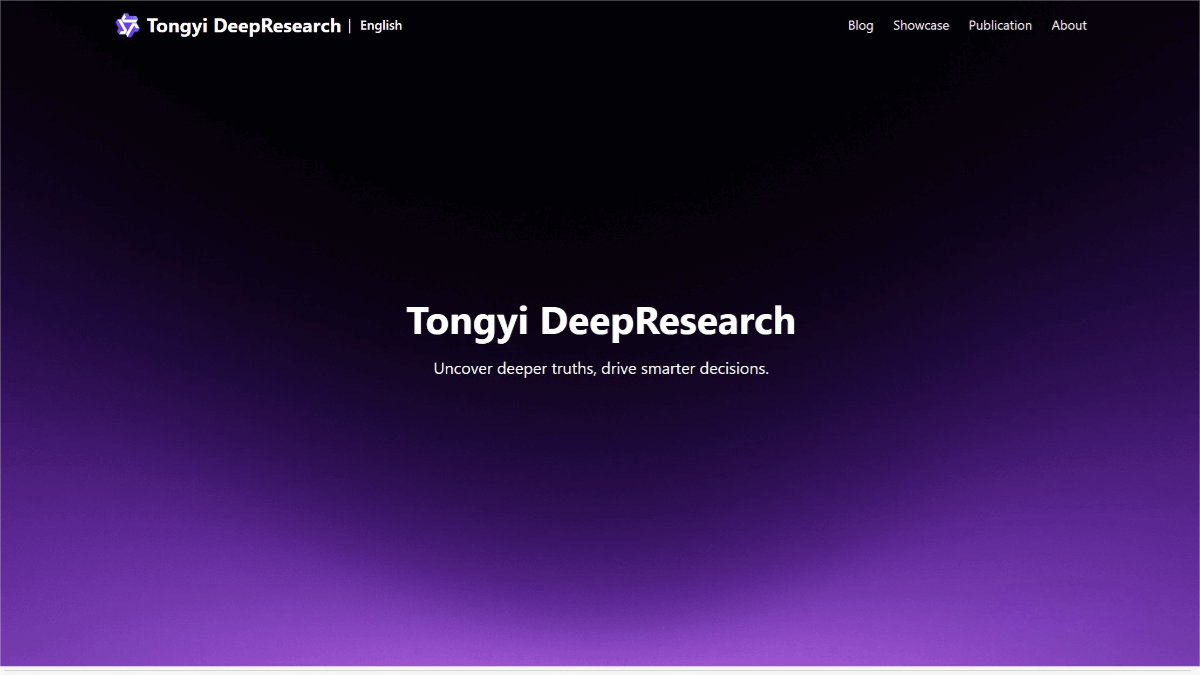 Tongyi DeepResearch – An open-source deep research agent launched by Alibaba