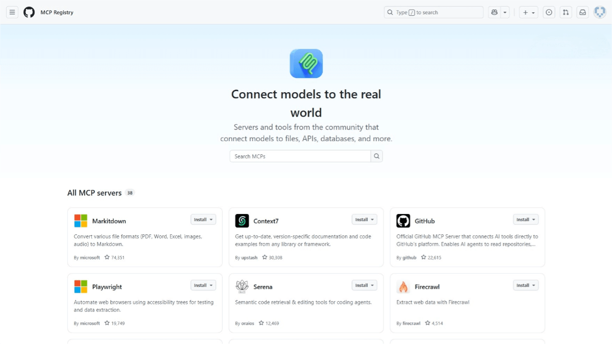MCP Registry – GitHub’s Official Platform for MCP Servers