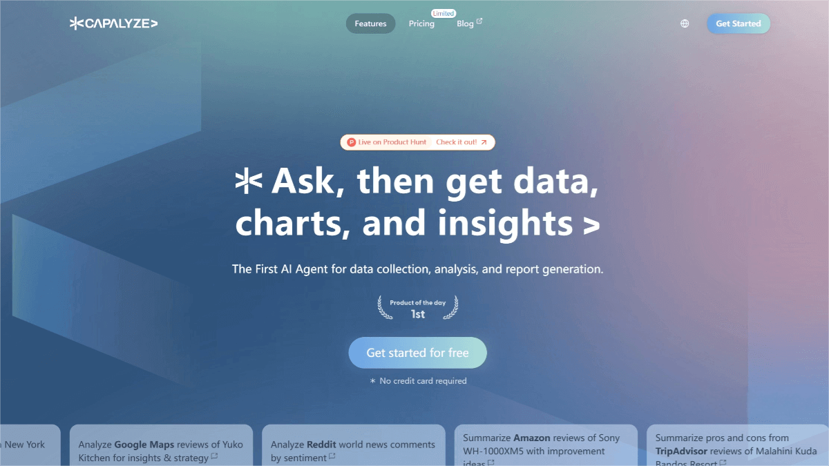 Capalyze – An AI-powered data analytics tool with conversational data editing