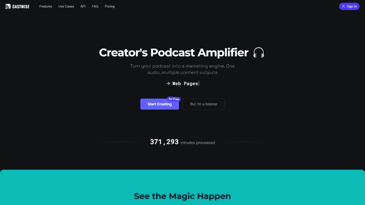 Castwise – AI Podcast Content Conversion Tool, Multi-Format Content Generation