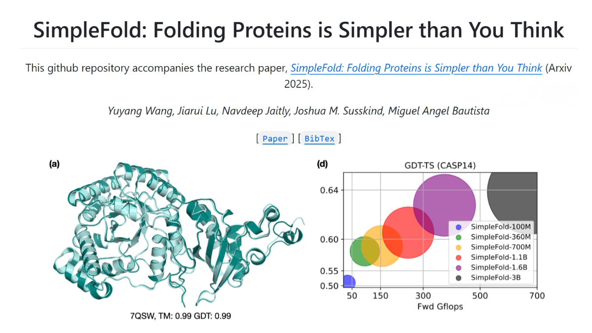 SimpleFold – Apple’s open-source lightweight protein folding prediction AI model