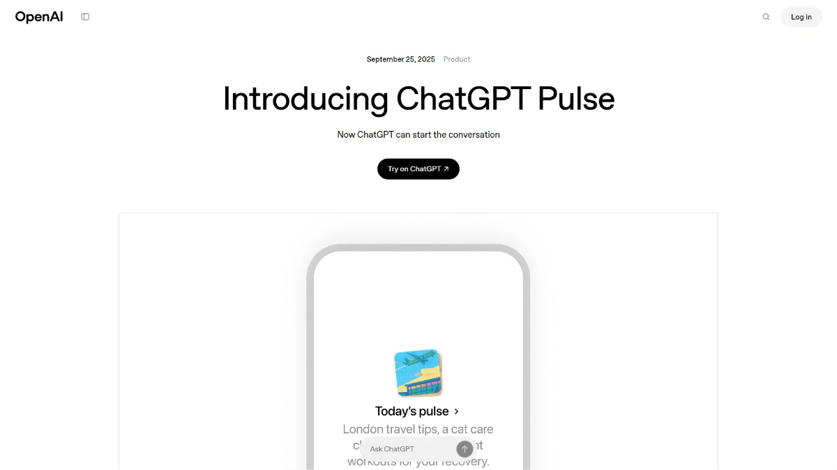 ChatGPT Pulse – A proactive content delivery feature launched by OpenAI