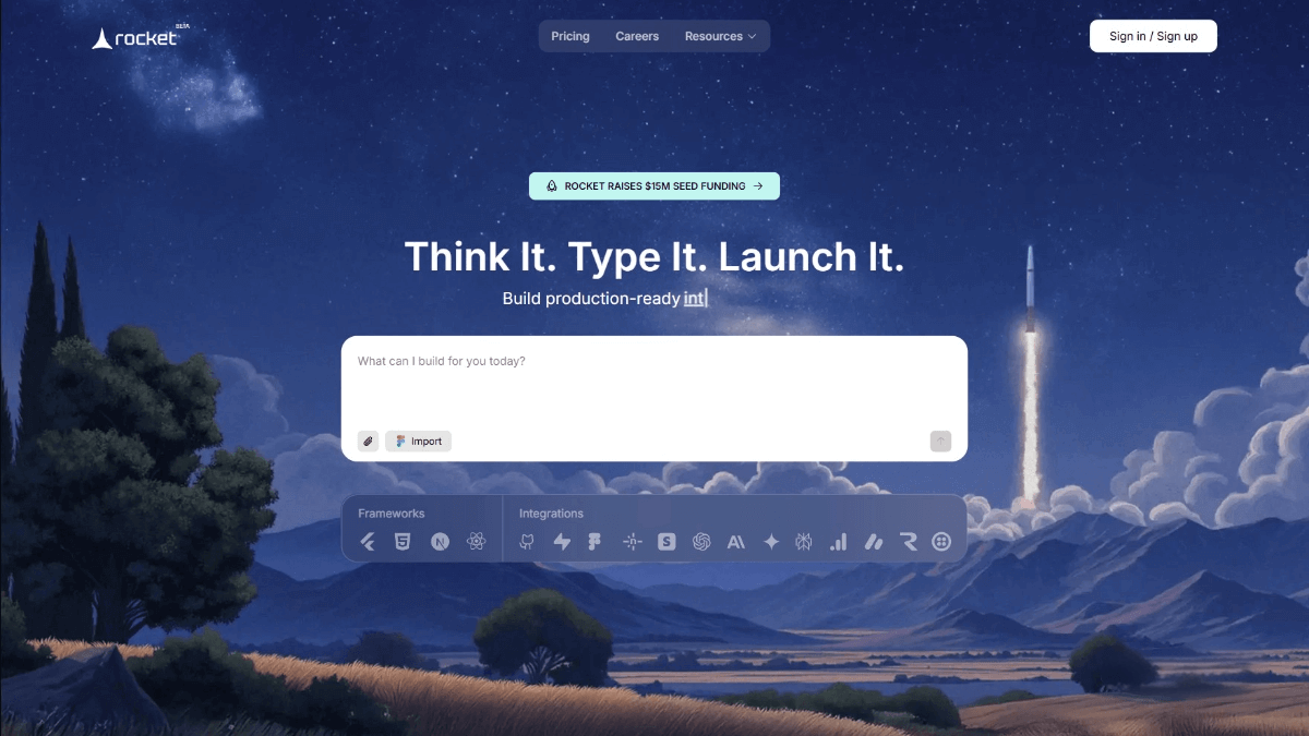 Rocket.new – AI Programming Platform for Building Full-Featured Web and Mobile Applications