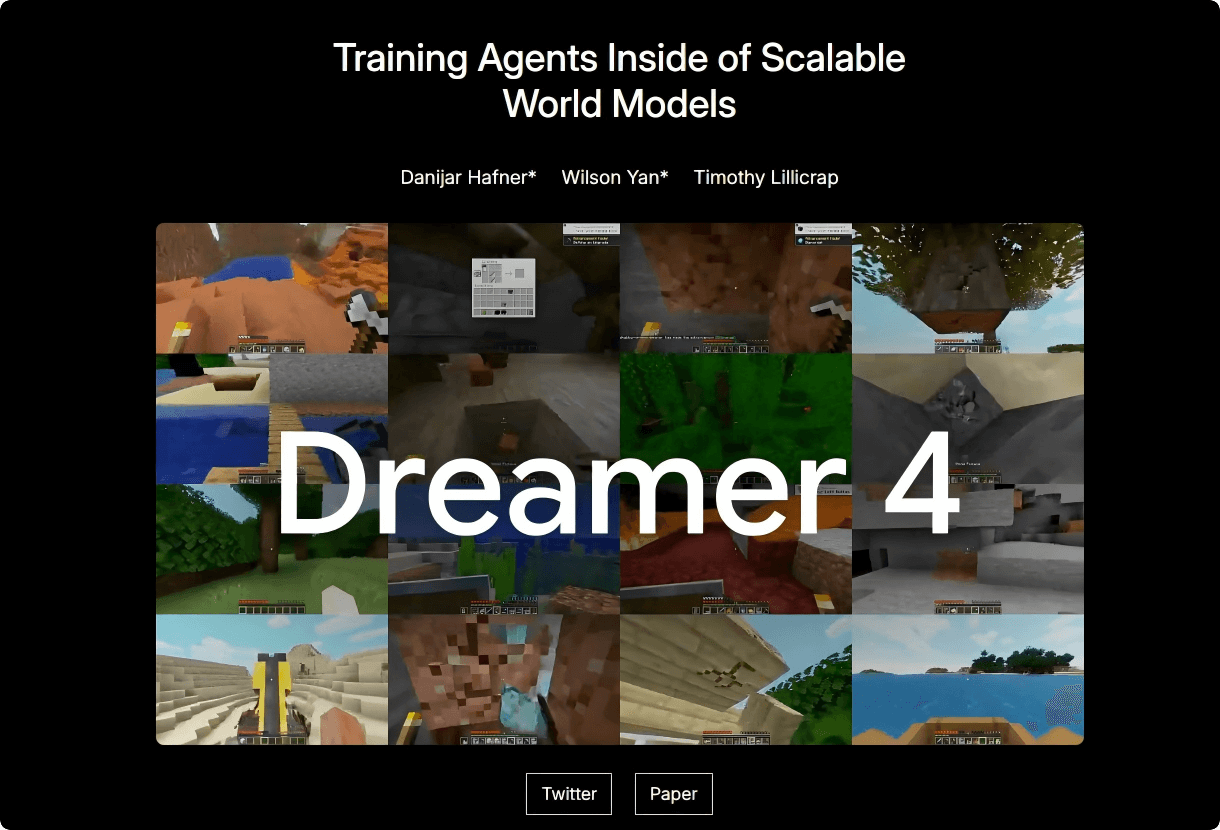 Dreamer 4 – A New World Model Agent Released by DeepMind