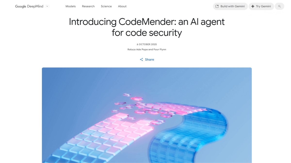 CodeMender – AI Code Repair Agent Developed by DeepMind