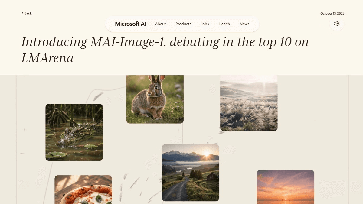 MAI-Image-1 – Microsoft’s First Self-Developed Generative AI Model for Image Creation