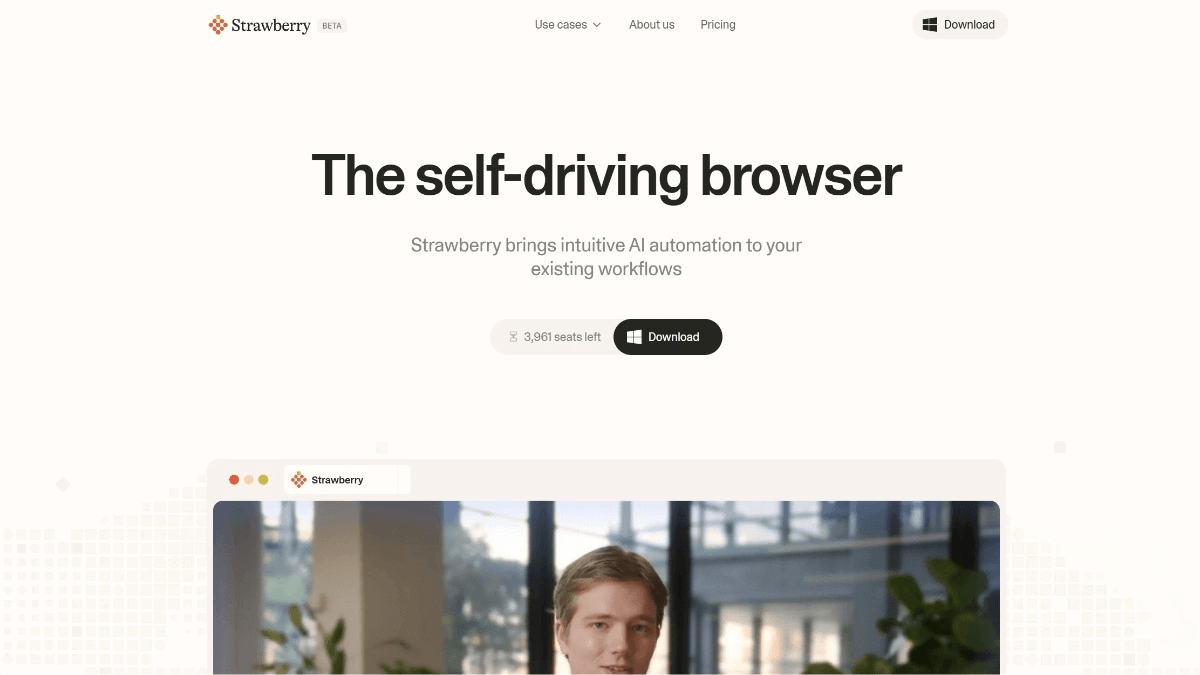 Strawberry – an AI automation browser that interacts with web pages like a real human