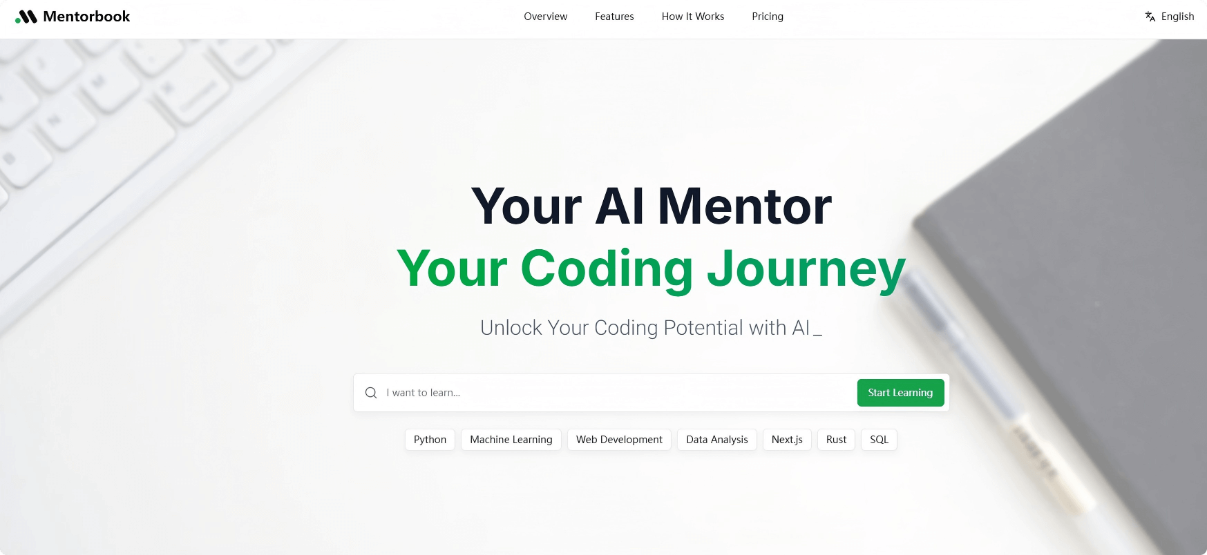 Mentorbook – An AI-Powered Programming Learning Platform Offering Interactive Coding Practice