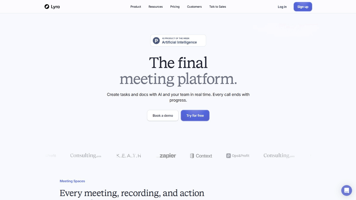 Lyra – An AI Meeting Tool for Intelligent Action Item Generation and Clear Work Prioritization