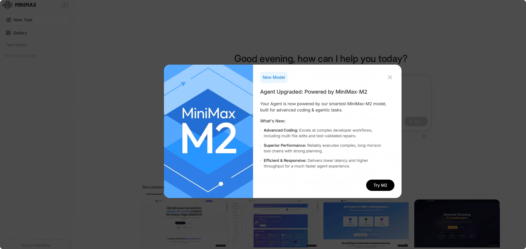 MiniMax M2 – Agent programming and optimization model launched by MiniMax