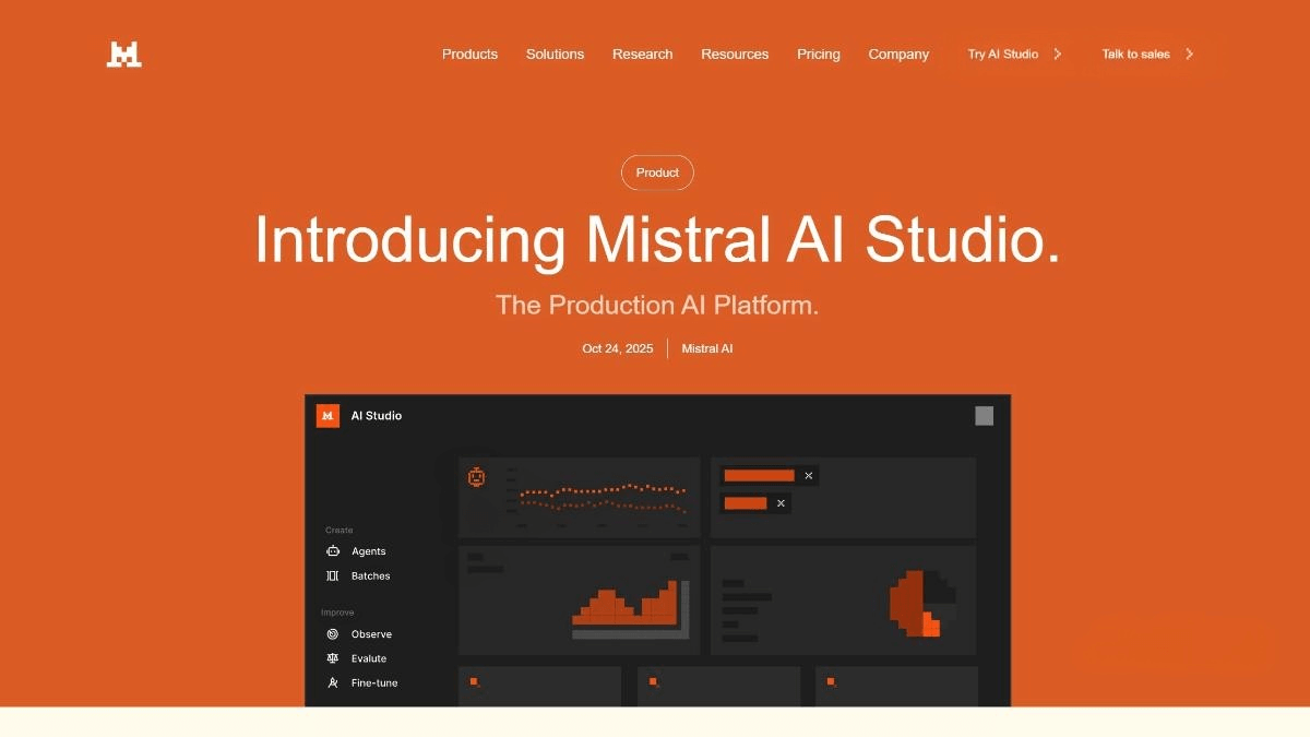 Mistral AI Studio – An Enterprise-Level AI Application Development Platform Launched by Mistral AI