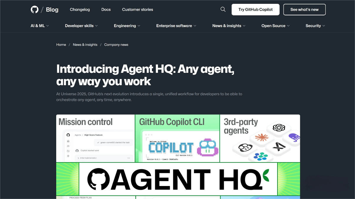 Agent HQ – GitHub’s Integrated AI Agent Platform